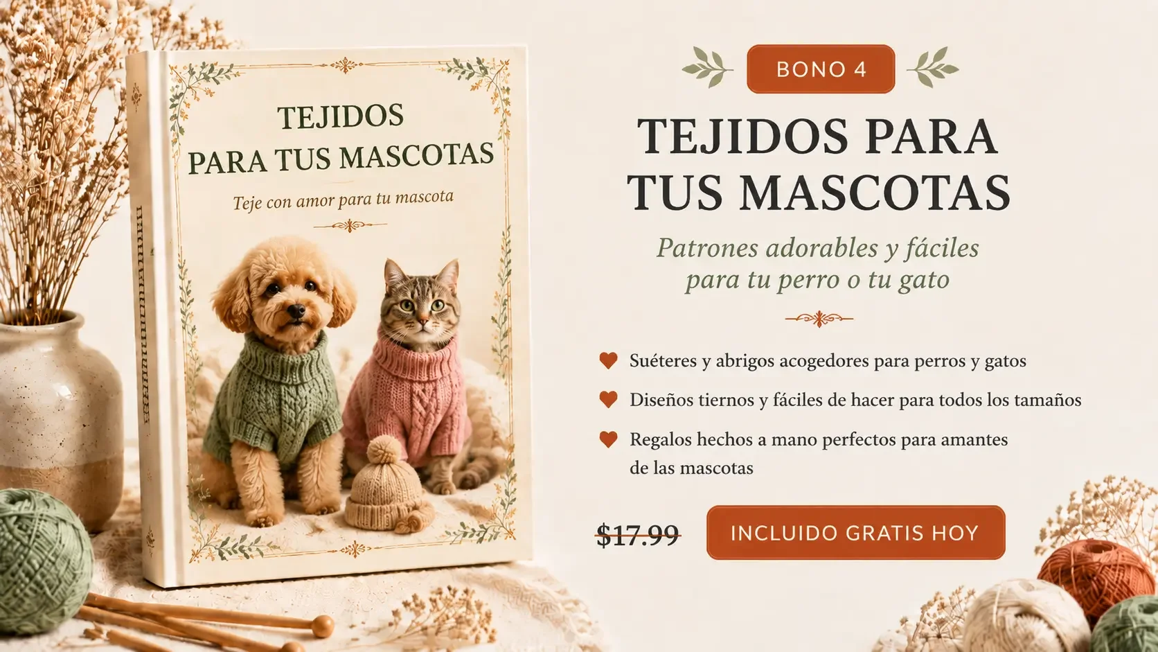Bonus 4: Tejidos para tus mascotas