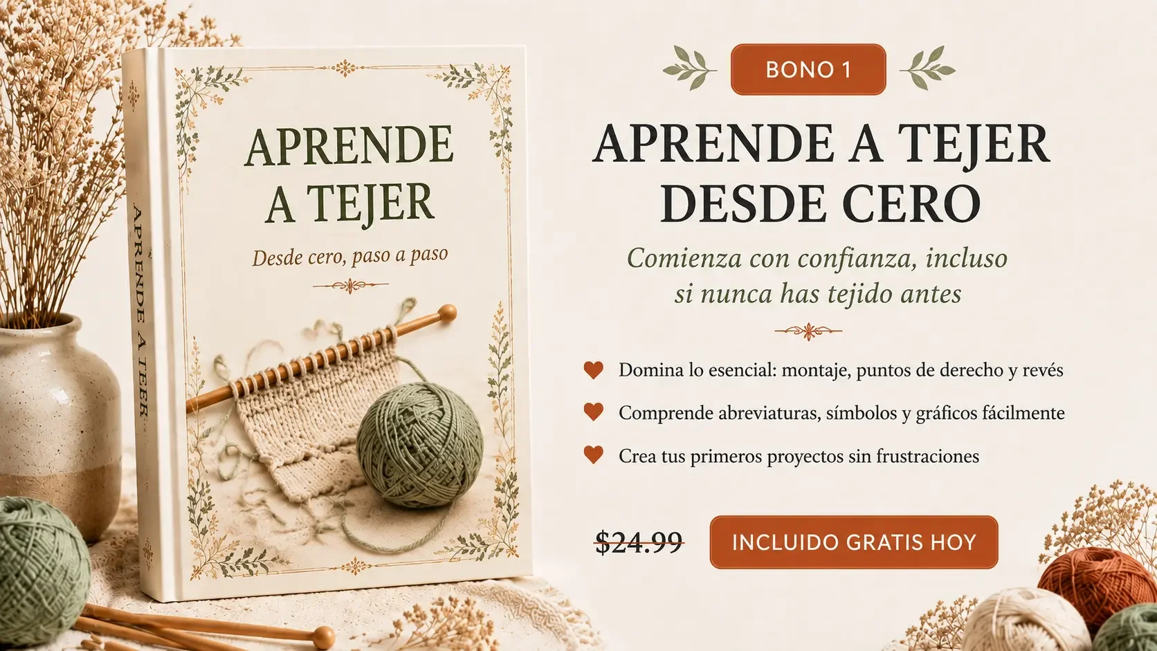 Bonus 1: Aprende a tejer desde cero