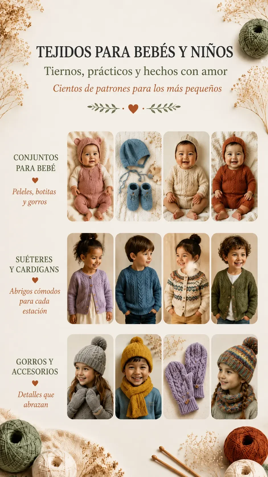 Tejidos para bebés y niños