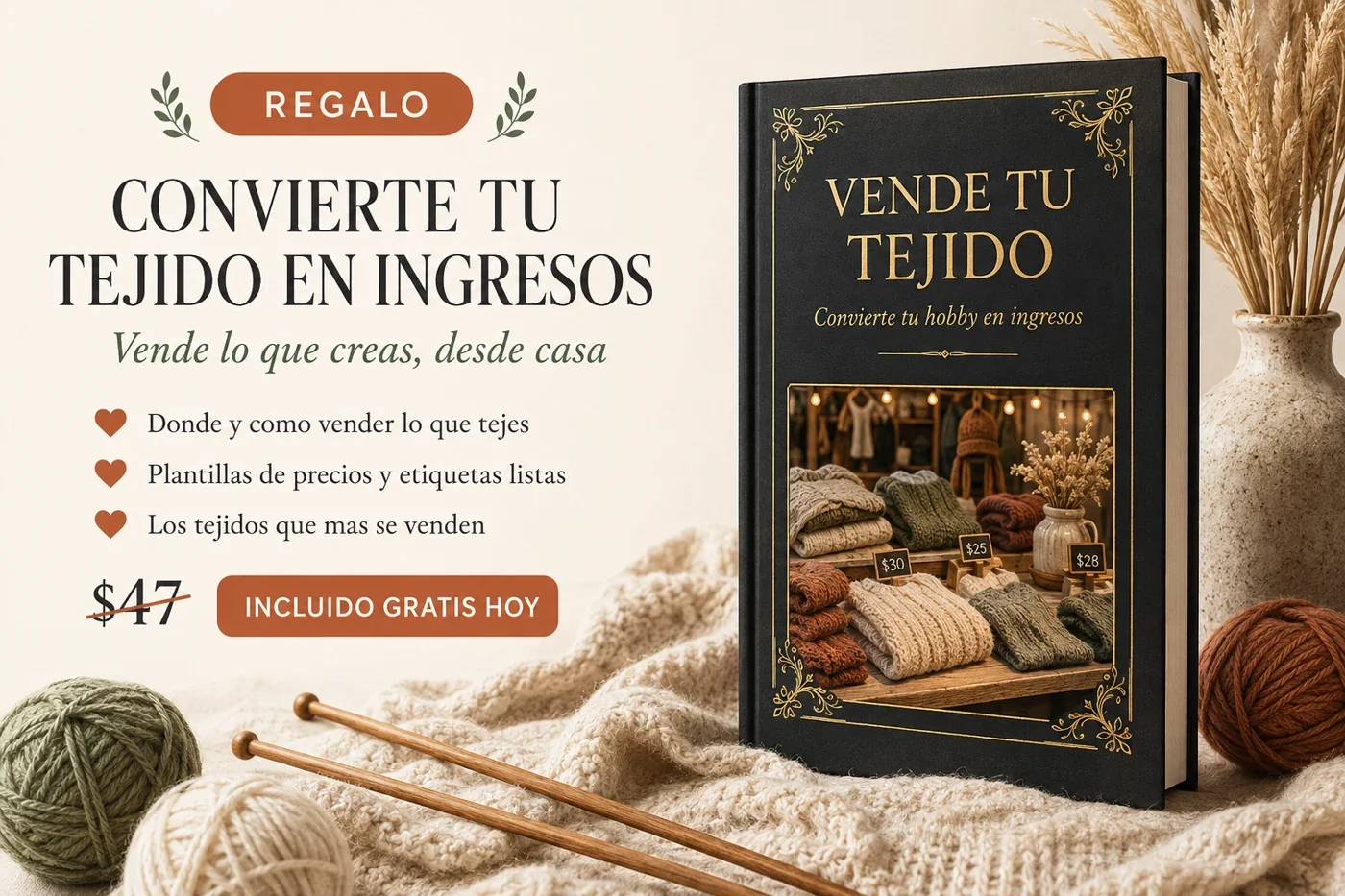 Regalo 2: Convierte tu tejido en ingresos